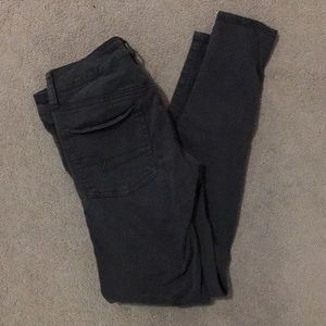 AEO SATEEN Charcoal Jegging Pants Size 2 Regular